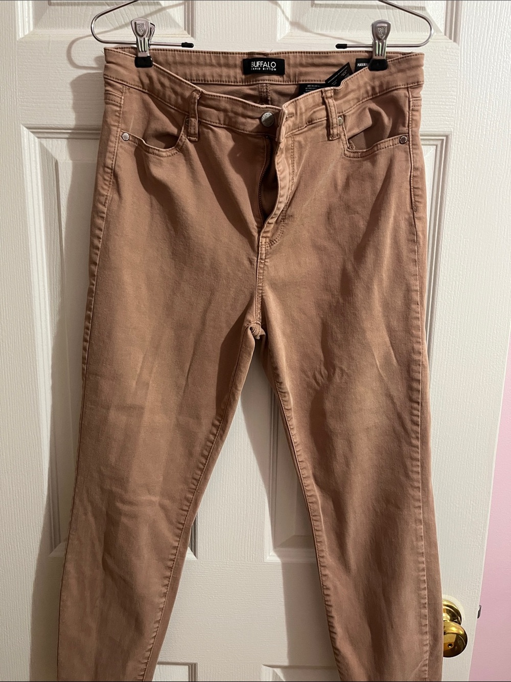 Buffalo David Bitton tan high-rise jeans